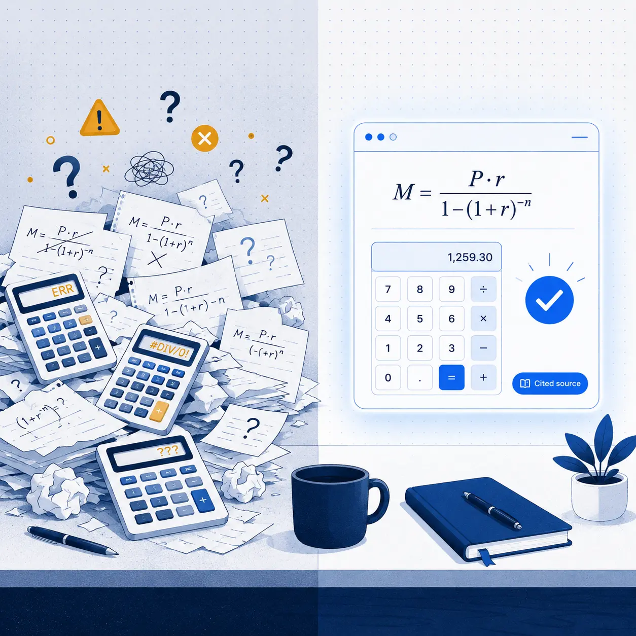 Most calculators online give wrong or unverified results. Calculator Online shows the formula and cites the source.